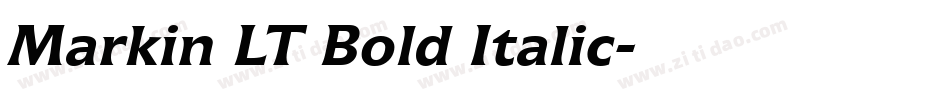 Markin LT Bold Italic字体转换